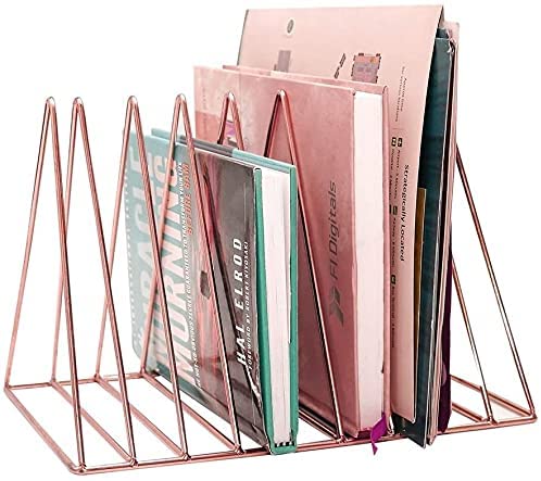 4 Big Diamond Pens and 2 File Organizers in Rose and Gold Color