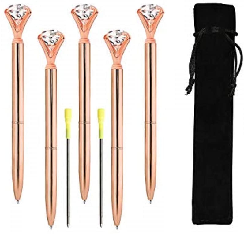 Diamond Ballpoint Pen - 5-Pack Rose Gold_01