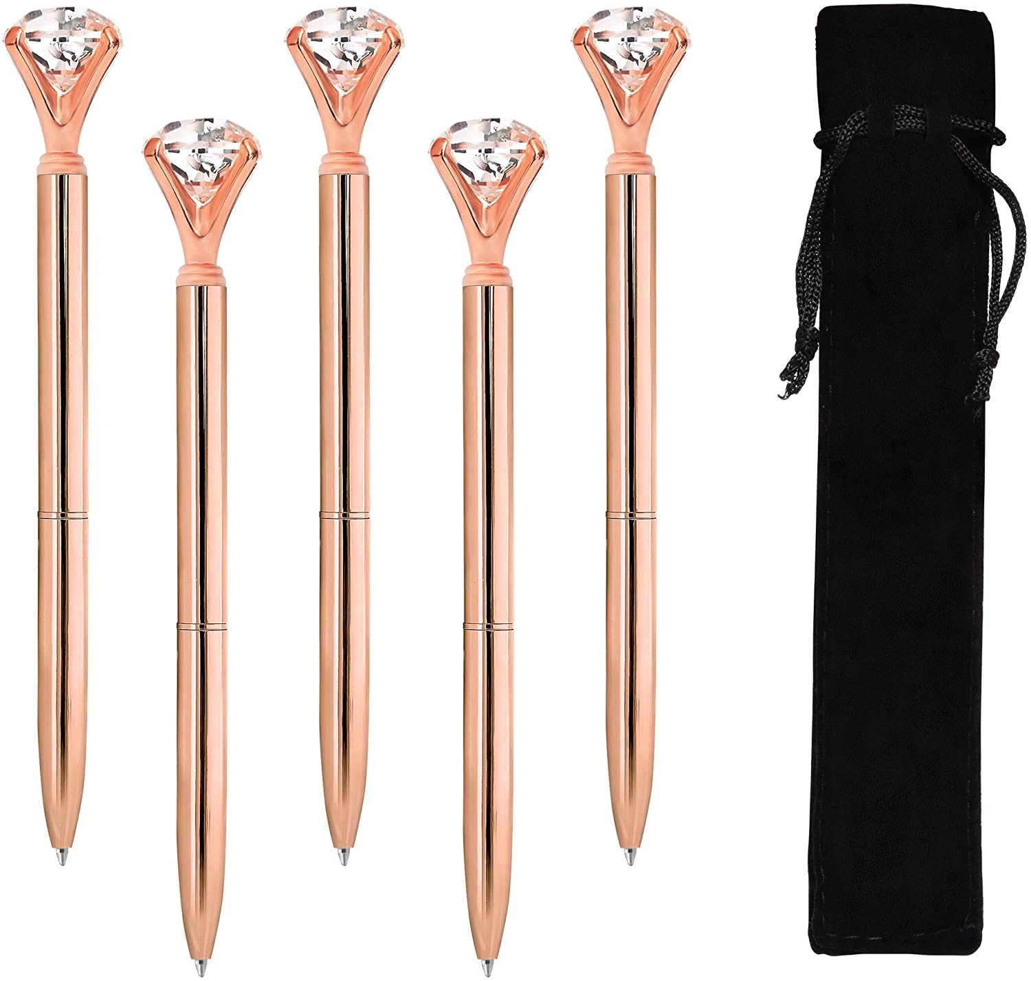 Diamond Ballpoint Pen - 5-Pack Rose Gold_03